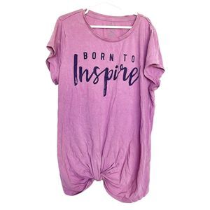 Wonder Nation Girl Blouse Size XL Size 14-16 Purple Short Sleeve Born to inspire